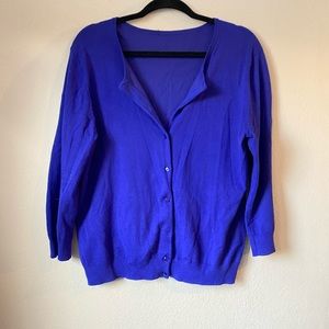 August Silk Indigo Cardigan